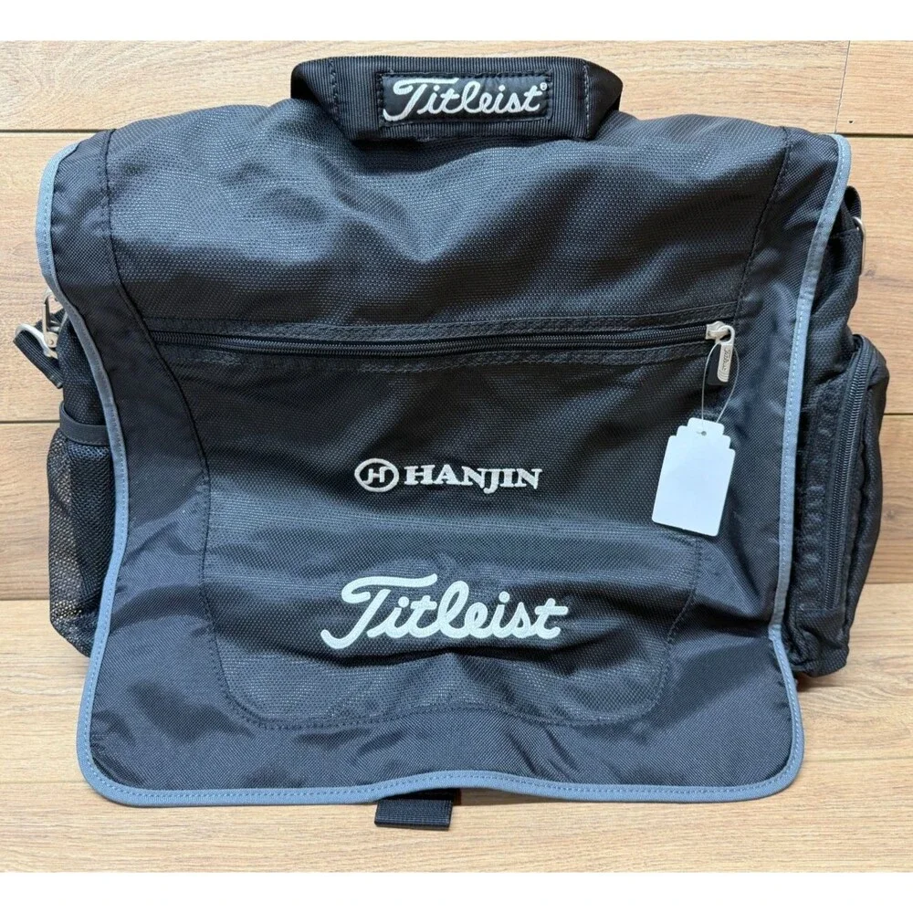 Titleist Messenger Bag NWT Black/Gray Hanjin Logo Golf MSG05-3